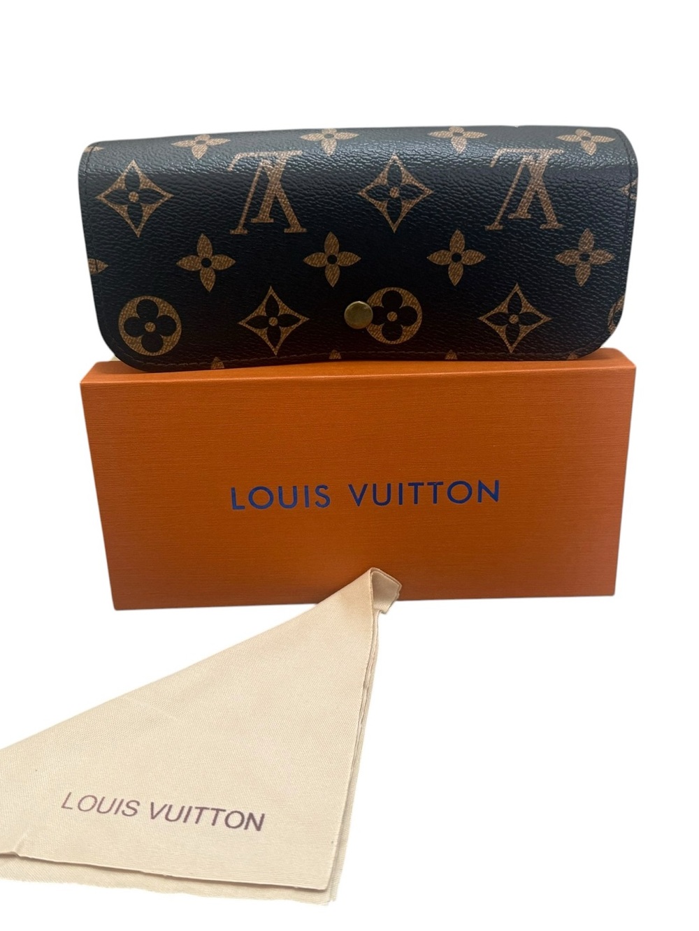 Louis Vuitton Brown & Black Monogram glasses case